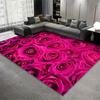 1pc Ins‑Style Rose Pattern Area Rug, Washable, Non‑Slip, Soft Comfortable And Durable, Easy To Clean, Versatile Home Indoor