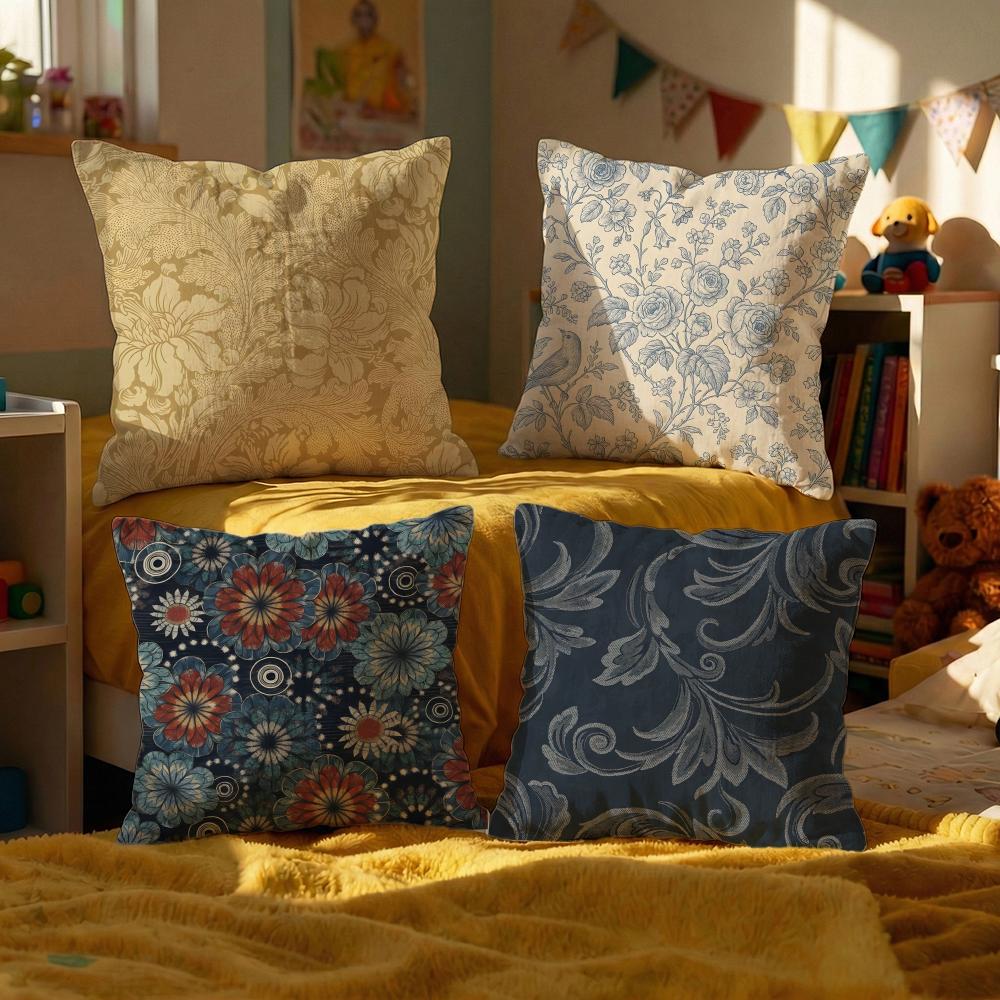 Regular Retro Texture Cushion Cover Set of Decorative Short Plush Pillow Covers for Sofa Soft Cushion Case x cm