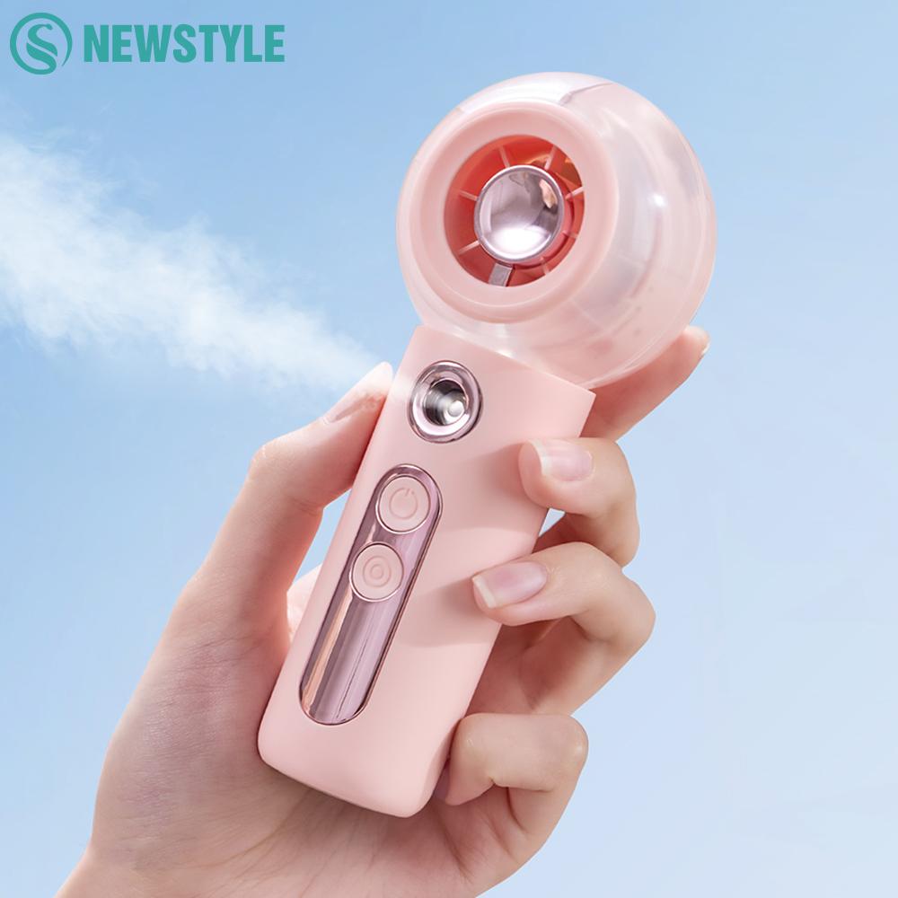 Misting Portable Handheld Cooling Fan 2000mAh Rechargeable 4-Speed Spray Fan With Mist For Outdoor Hiking Camping