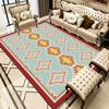 Boho Marokko Retro Stil Wohnzimmer Teppich Dekoration Schlafzimmer Rutschfest Waschbar Nachttischmatte Weich Leicht zu Reinigen Büro Luxus Teppich
