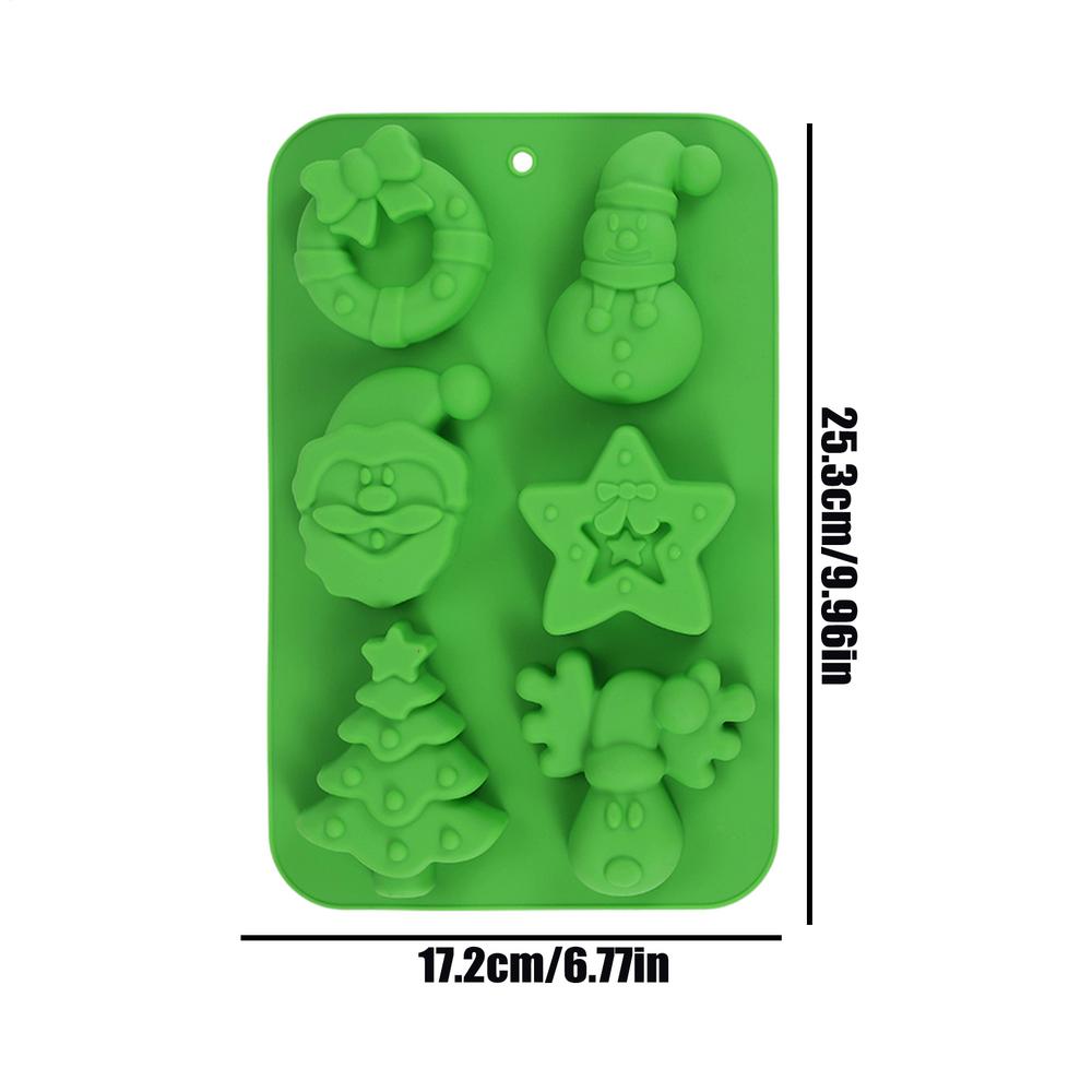 Christmas Silicone Mold Christmas Candy Molds Non Stick Christmas Silicone Cake Baking Mold Reusable Easy Release Tray