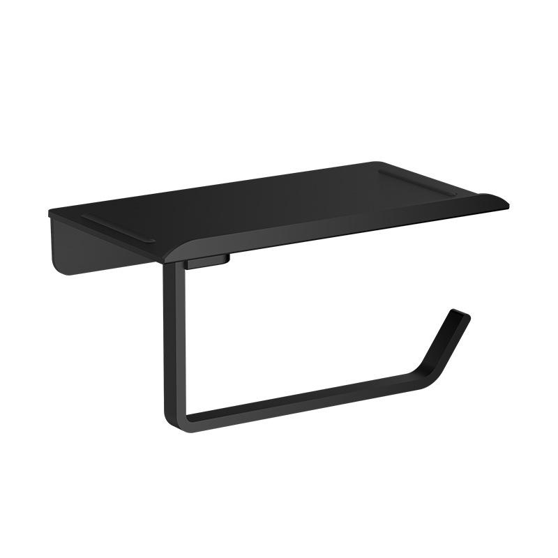 Punch-Free Wall-Mounted Toilet Paper Holder and Towel Rack