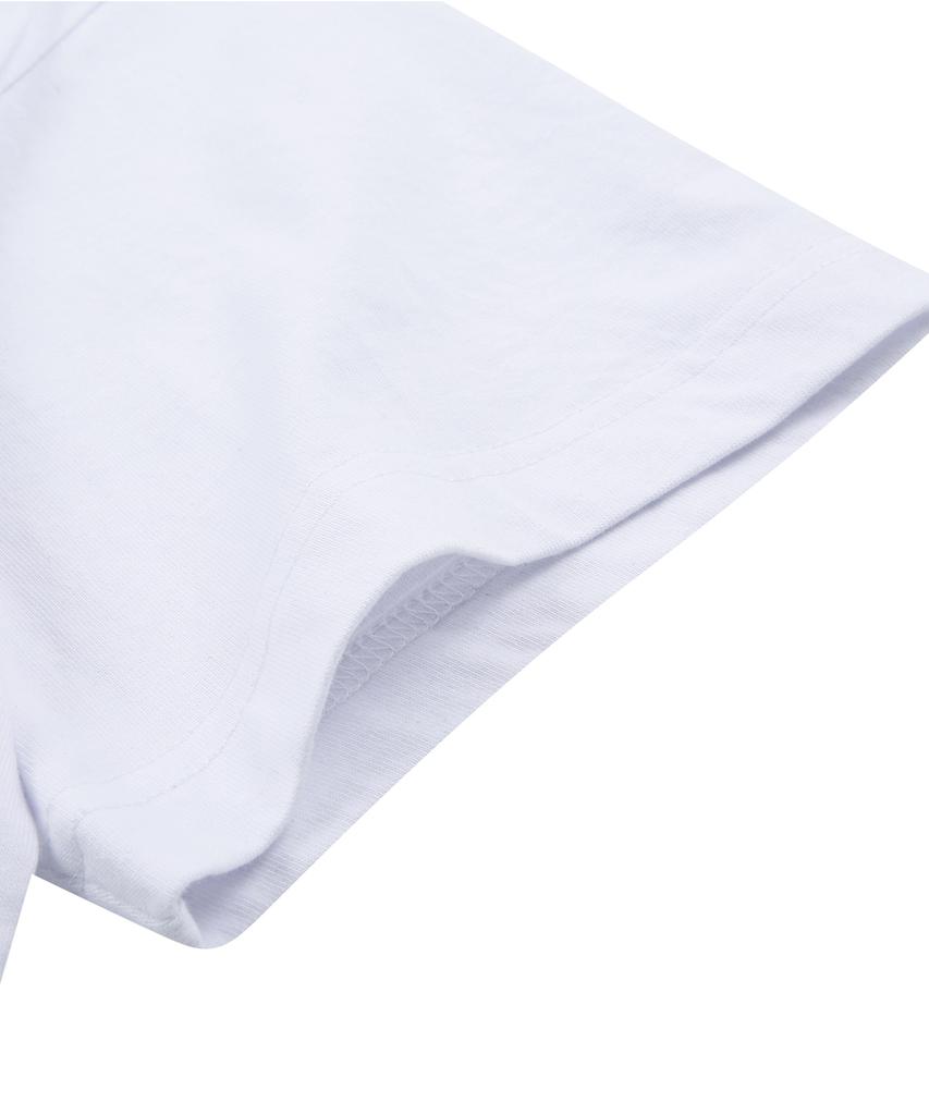 DOLPHIN WAVE APPAREL Dolphin Layered Arch Logo Short Sleeve T-Shirt White