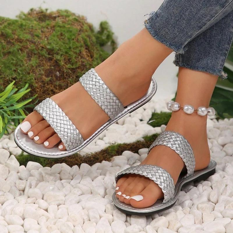Fashion 2025 Women Slippers New Style Fish Mouth Shoes Women Thick Bottom Bohemian Beach Slippers Anti-slip Fashion Sandals Slides Women