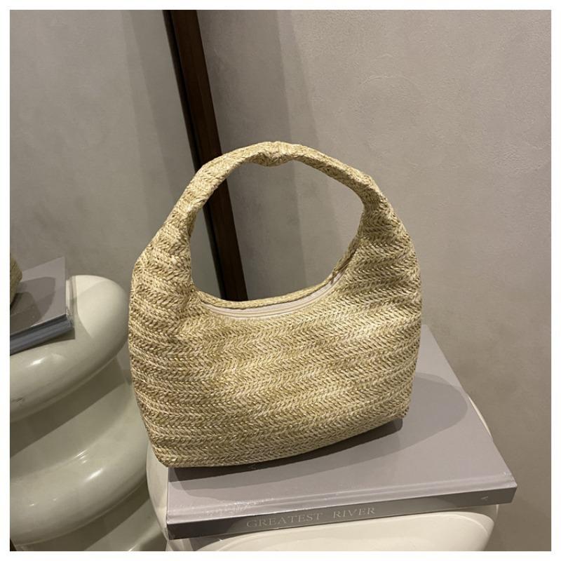 Модная плетеная ручная сумка, Пляжная мода, Повседневная и простая ручная сумка хаки