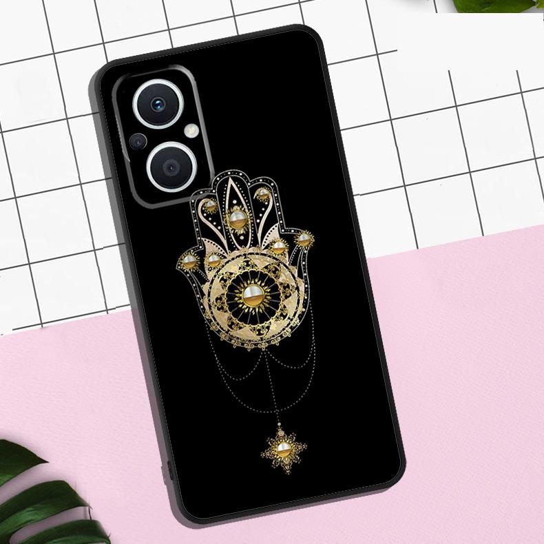 Hamsa Hand Of Fatima Case For OPPO Reno 13F 12F 11F 8T 7 8 10 11 12 13 Pro OPPO Find X8 X6 Pro X3 X5 Lite Cover