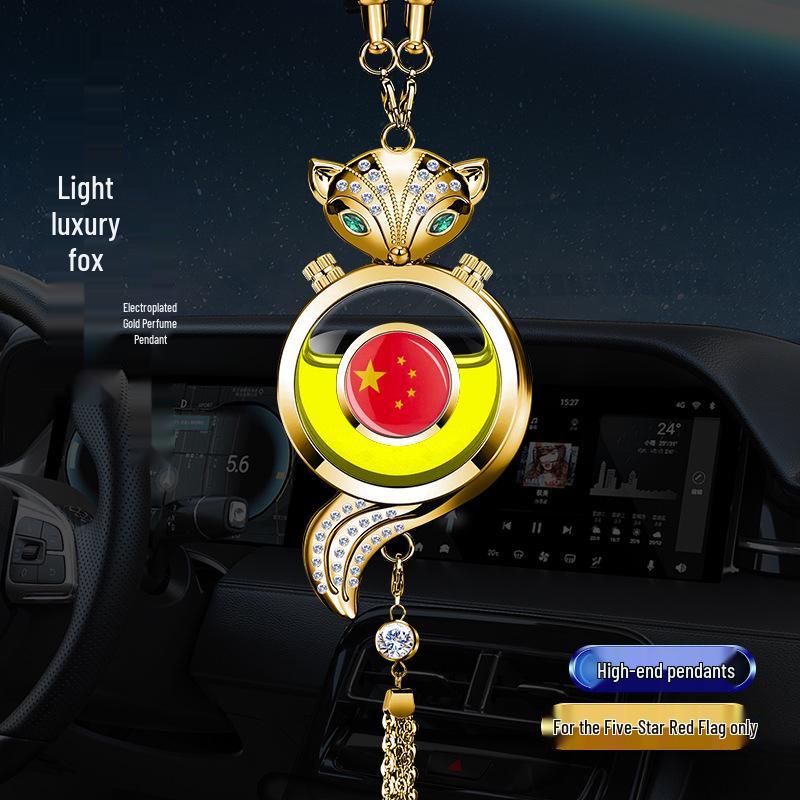 Crystal Rearview Mirror Air Freshener: Long-lasting Fragrance Pendant for Car Interior Decoration