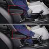 Repose-bras Universel pour Voiture Porte-gobelet Cuir Noir Coussin surélévateur pour Accoudoir de Voiture avec Câble de Chargement USB Accessoires d'Intérieur de Voiture