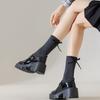 Women's Spring and Autumn Fashion New Bow Strip Long Socks