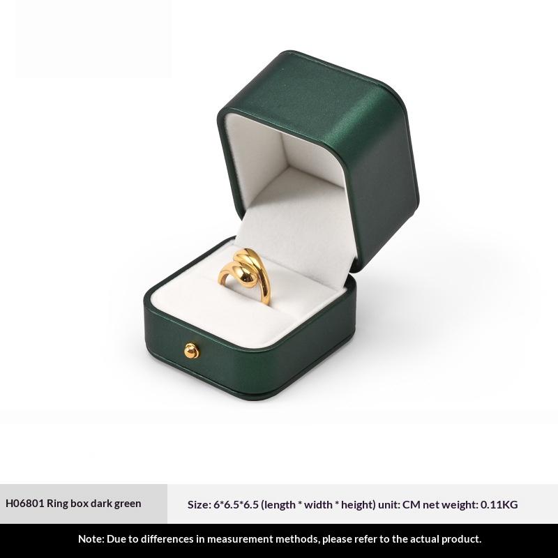 

Dark Green INS Style Luxury Proposal & Wedding Ring Box, High-End Jewelry Organizer for Rings, Necklaces & Bracelets
