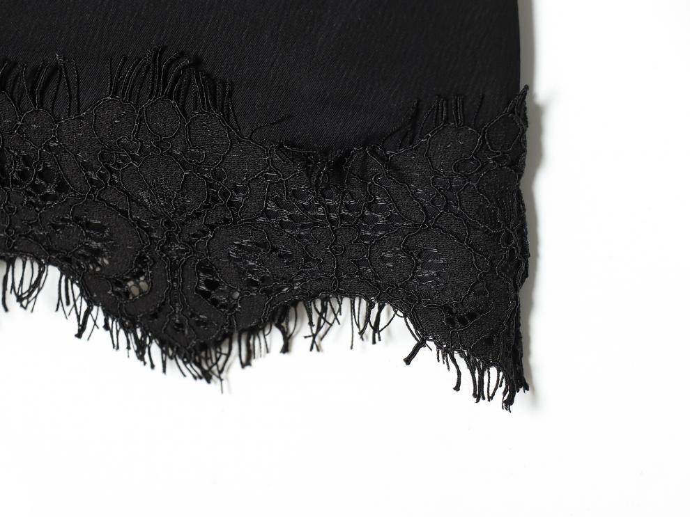 European & American Style Women's Skort with Lace Hem - Versatile Fashion for a Chic Look