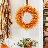 Artificial Flower Wreath for Front Door Rustic Floral Wreath Decoration for Fall