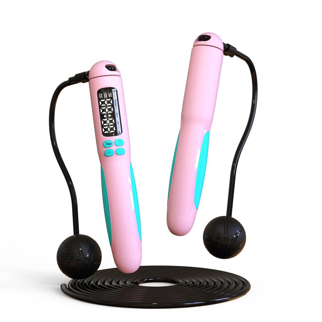 Rechargeable Smart Counting Jump Rope: Weighted, Cordless, Fitness Steel Wire, with English Display