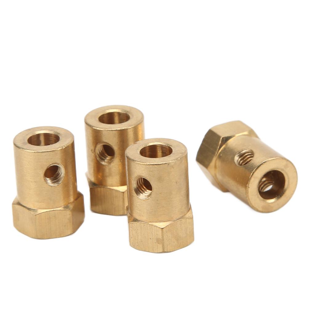 4Pcs RC Brass Coupler Extension Wheel Hub Combiner Coupler for WPL RC Car Replacement Repair