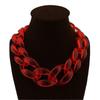 Collana da Donna in Resina Acrilica Chunky, Choker Catena Cuban Link in Plastica Opaca Vintage Bohemien