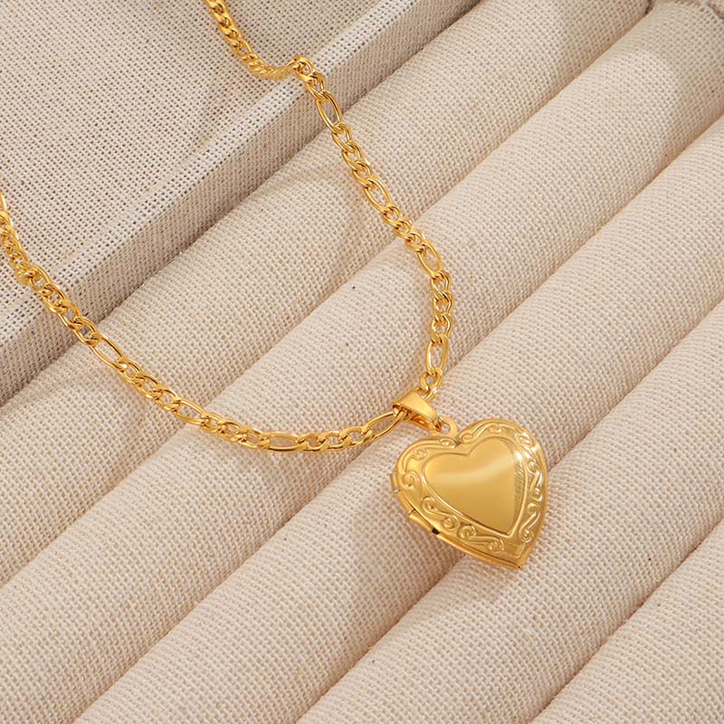

Ожерелья из нержавеющей стали 316L в виде сердца любви, нишевый дизайн Foxanry, креативные, милые, водонепроницаемые, помолвочные украшения, подарки EL0037 золотой