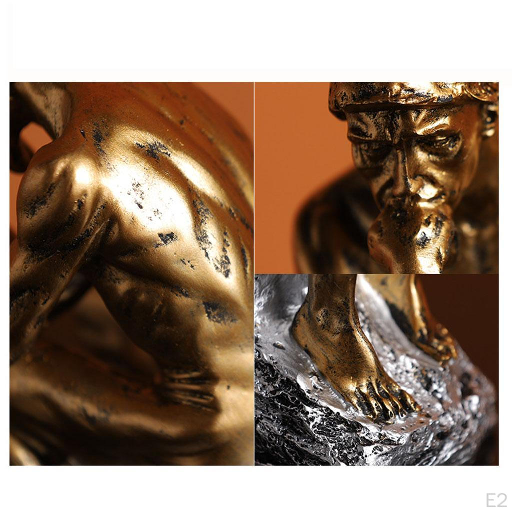 Abstract Sculpture Art - Thinking Decorative Figurine Decoration Resin Thinker Statue Man