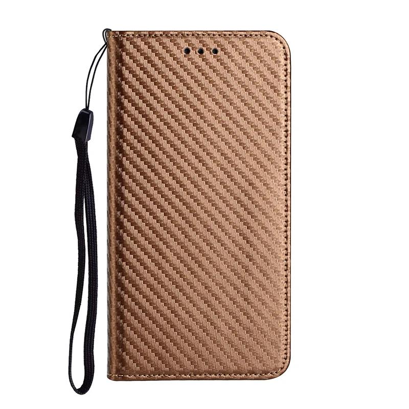 Carbon Fiber Flip Case For iPhone 16E 16 15 14 13 12 11 Pro XR 10 XS Max X 8 7 Plus Card Holder Phone Cover Magnetic Flip Wallet