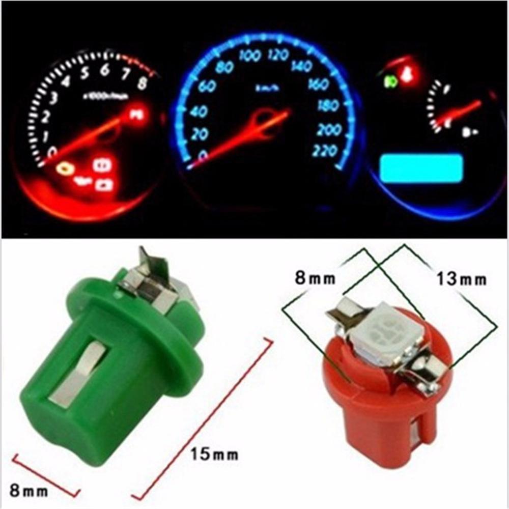 50pcs T5 5050 1SMD LED B8.5D 509T Indicator Gauge Dashboard Dash Side Lights Bulbs( Blue Yellow Red Green White Each of 10pc)