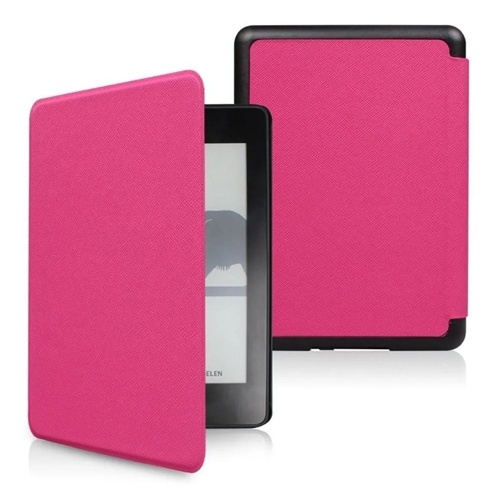 

Для Kindle Paperwhite 1/2/3/4/5 2026 Умный чехол-книжка 6 6.8 7 дюймов Электронная книга Защитный корпус Автоматический сон/пробуждение 11/12-е поколение C2V2L3 2024 12th Gen розы красного