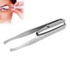 Portable Stainless Steel Eyebrow Clip Arrow Pattern Anti-skid Handle Tweezers for Facial Hair & Ingrown Hair Removal