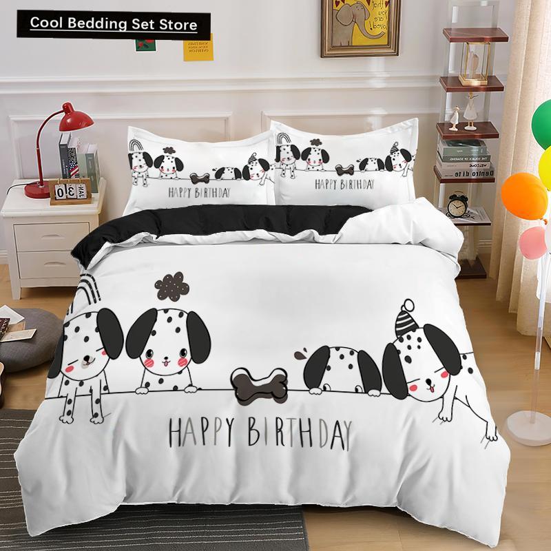 3D Cat King Queen Duvet Cover Cute Cartoon Kitty Bedding Set for Kids Teens Adults Pet Animal White 2/3pcs Polyester Quilt Cover