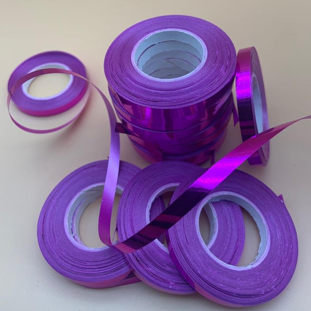 Flat Ribbon 5M Laser Aluminum Film Fit Ribbon Balloon Supplies Banner Festival Celebration Rope