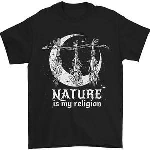 Nature Is My Religion Witch Halloween Mens T-Shirt 100% Cotton