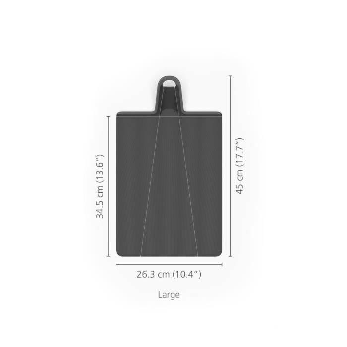 Planche à découper - joseph joseph - chop2pot plus - pliable - noir - 450 mm x 263 mm