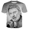 Most Popular Pop Singer Johnny Hallyday 3D Printed T-shirt Men Women Rock Casual Streetwear Clothes Hip Hop Harajuku Tops
