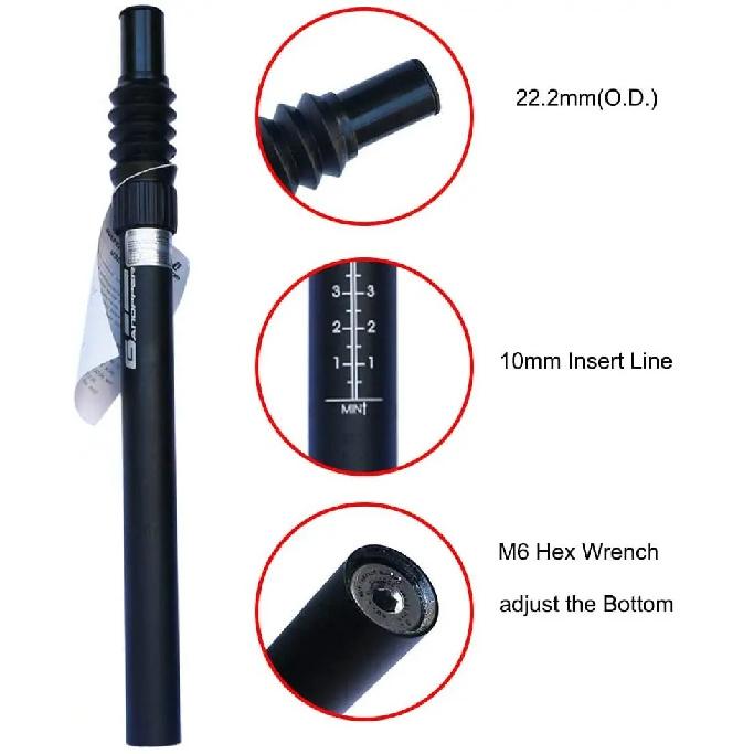 25.4mm 26.6mm 27.2mm 28.6mm 30.9mm 31.6mm MTB Mountain Bike Suspension Seatpost MTB Shock Absorb Damping Bicycle Seat Post