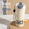 water bottleL seamless liner thermos cup large capacity double drink with tea compartment straw water cup thermos cup