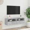 Vidaxl Ścienna Szafka Tv, Szarość Betonu, 100X30X30 Cm