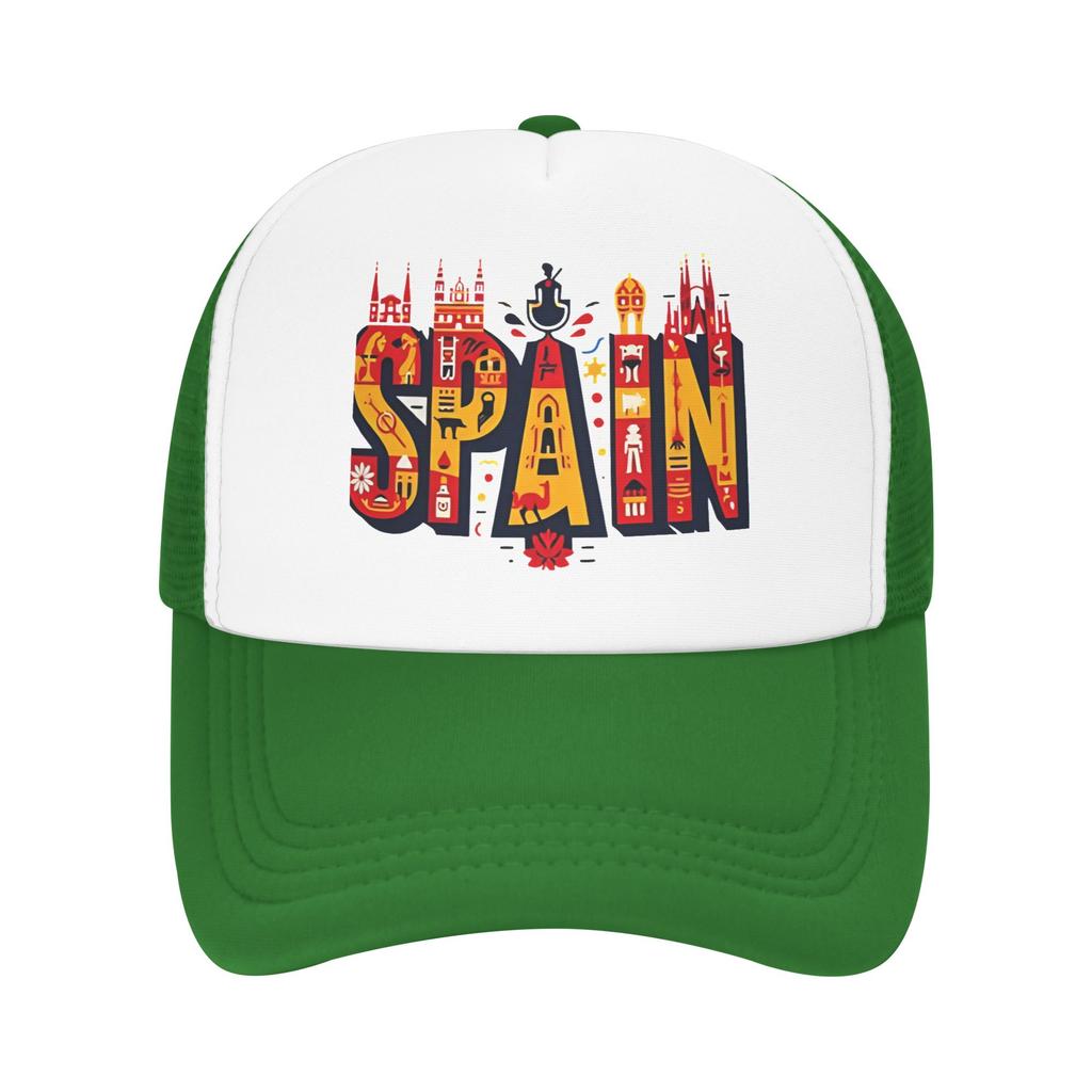 The coat of arms of Spain Sun Hats Casual Baseball Cap Summer Trucker Hat Sunscreen Hip Hop Hats Couple WoUnisex Baseball Caps