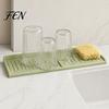 Splash Guard with Suction Cup Silicone Kitchen Sink Faucet Mat, Foldable Cup, 5 Degrees Slope Countertop Water Draining Mat for Bathroom Cups