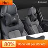 Interior Stickers 1Pcs Car Seat Headrest Auto Logo Neck Pillow For Renault Clio Koleos Megane Espace QM6 Kadjar Captur Scenic ZO Y999