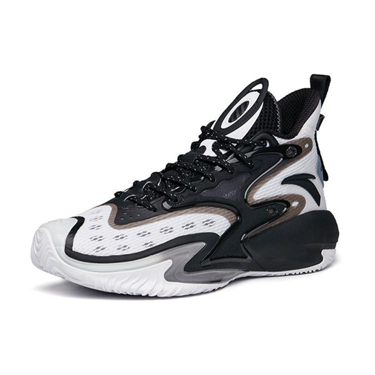 Anta Shock The Game 5 Crazy Tide Men Sneakers White Black 112131601-4
