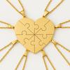 Titanium Staal Meerdelig Puzzel Hart Ketting Gesplitst Hart Hanger voor Familie Vrienden Vakantie Herdenkings Sieraden Cadeau