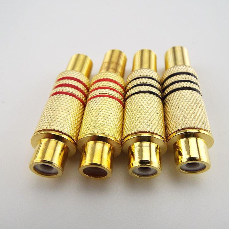 6 шт./лот RCA женский разъем штекер паяный тип аудио видео разъем адаптер разъемы адаптер — фото 3