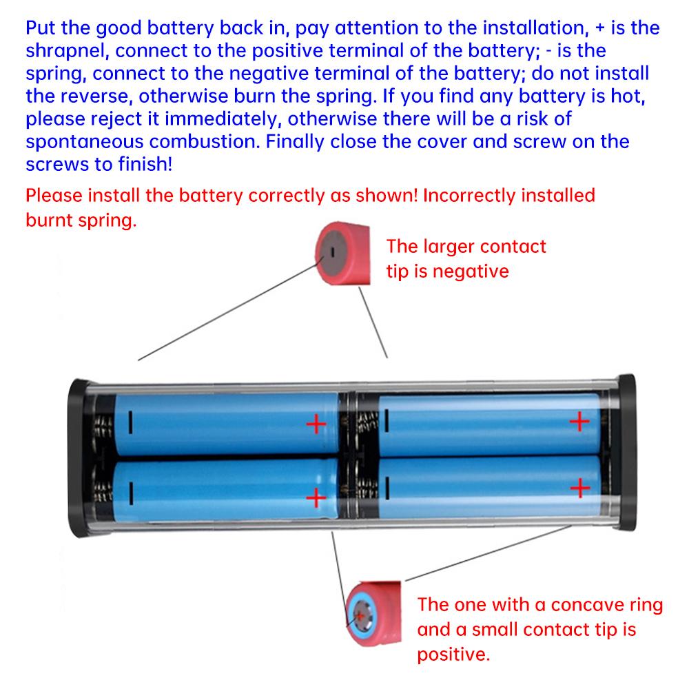 DIY 8pcs*18650 Power Bank Case No-welding Battery Box Mecha Transparent Shell Long Endurance Fast Charging Mobile Power Supply