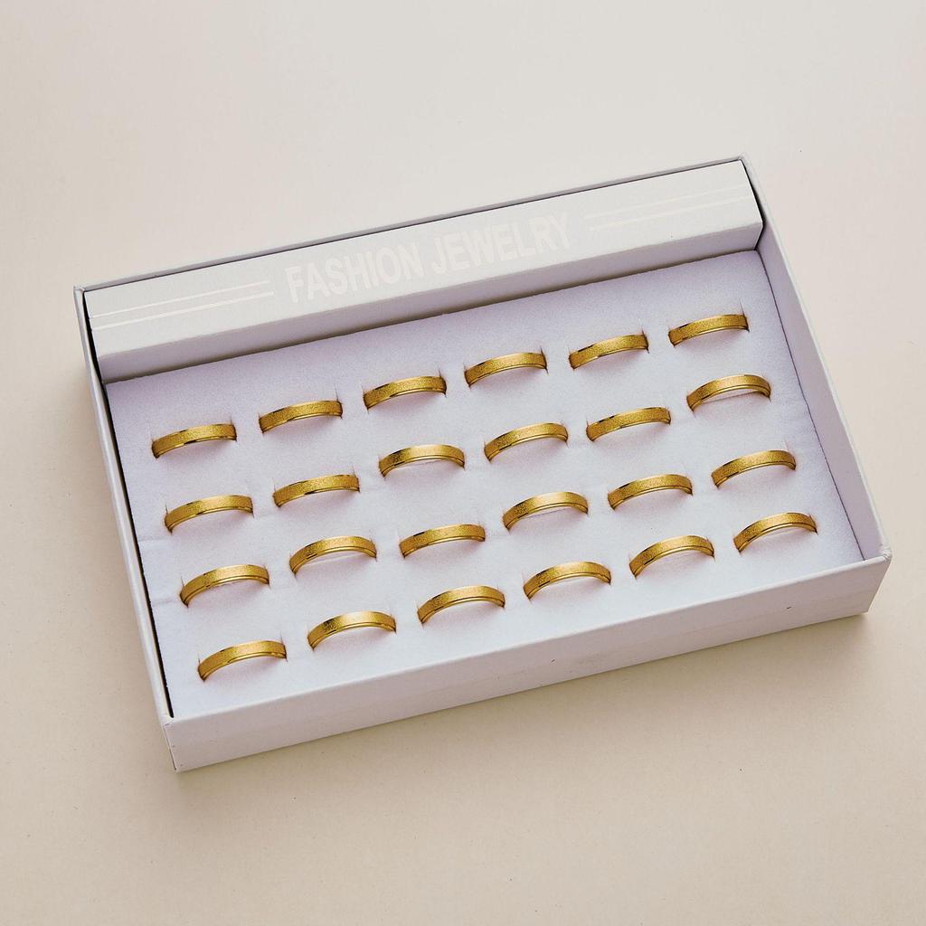 Gold Stainless Steel Smooth Surface Drip Oil Finger Ring