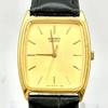 Used [New Battery] SEIKO Men's Watch Gold Rectangular 7431-5390 581035 New Strap