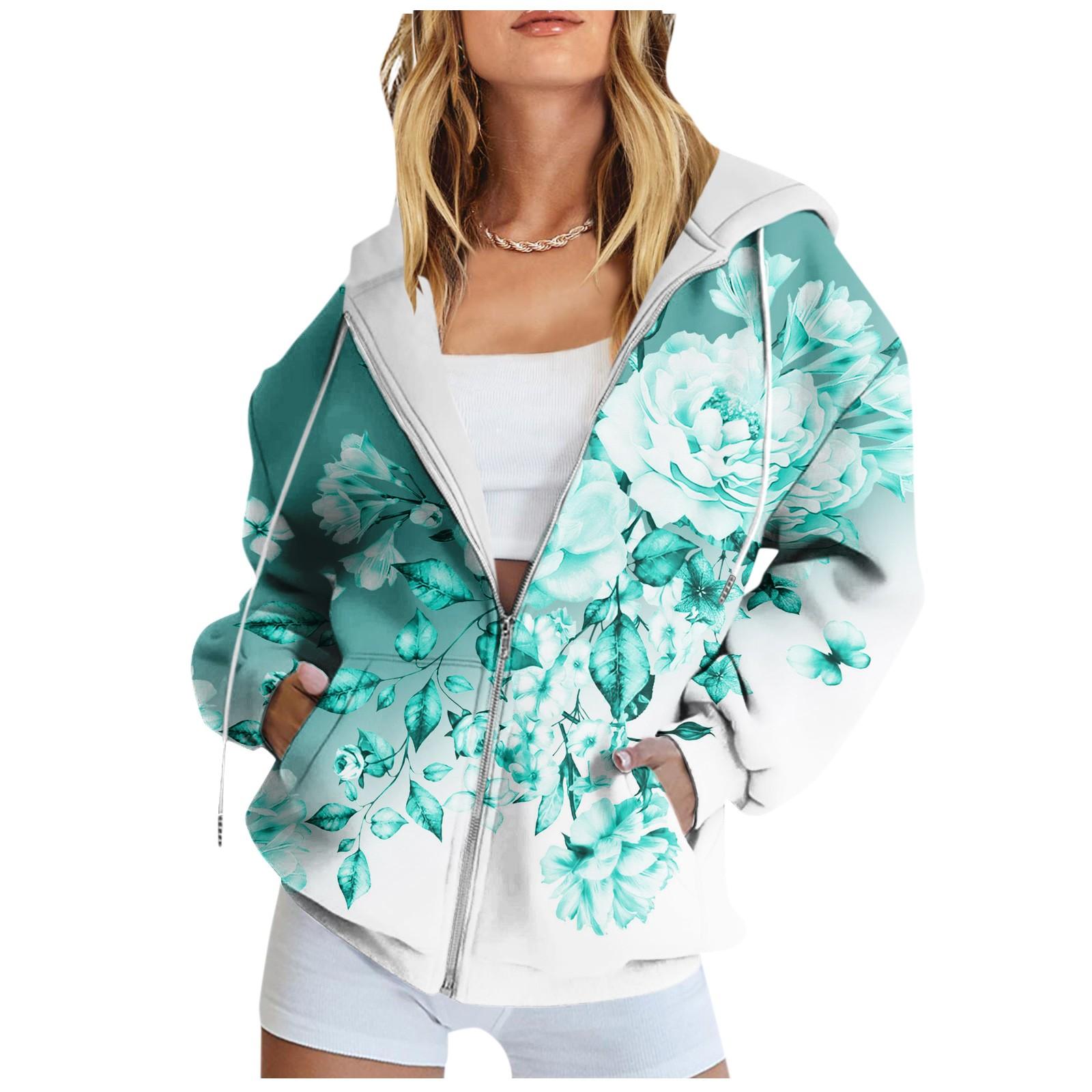 

Женская толстовка с длинным рукавом и принтом, куртка с карманом и длинными рукавами, пальто с капюшоном на молнии, осень XXL