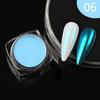 1Bottle White Chrome Pearl Nail Powder Shine Glitter Shell Auroras Nail Dust Mirror Effect Pigment Manicure Nail Art Decoration