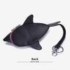 Leather Shark Key Bag Cute Shark Shape Car Key Bag Backpack Charm Shark Pouch with Keyring And Lanyard Zippered Coin Purse
