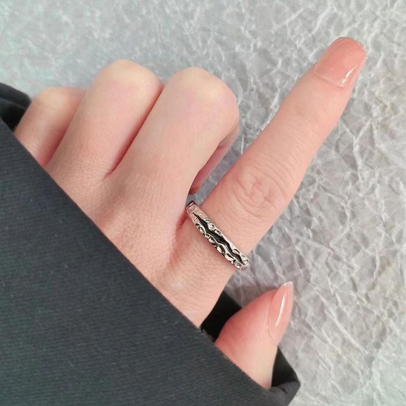 Ring Unique and Personalized Personalised Minimalist Love Heart Ring Female Sweet Cool Cold Wind Peach Heart Open Index Finger Ring Do Old Jewellery