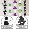 Soft Felt Garland Halloween Party Hanging Garland, Creepy Pumpkin Ghost Skull Witch Hat Streamer, Horror Banner Backdrop Decor for Trick or