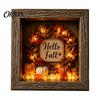 Festive Party Supplies Halloween Lighted Frame Ornaments, Light Up Shadow Box, Warm Cute Decor Atmosphere LED Lights for Home Living Room Bedroom