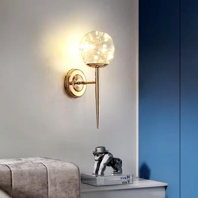Moderne Innenwandleuchte Lampe Nordisch Schlafzimmer Nachttischleuchte Flur Gangwandleuchte Heimdekor Leuchte Glasoberfläche Aufputzmontiert