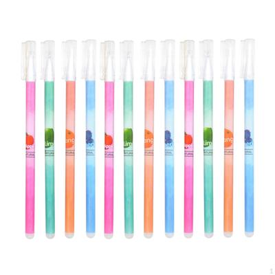 12Pcs Erasable Pen Portable Stationery Supplies for Office Crossword Puzzles Blue